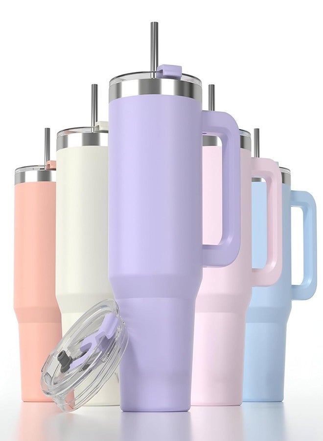 FLUZOV Tumbler with lid and Straw 1200ML Cup Stainless Steel Vacuum Insulated Tumbler for Water, Iced Tea or Coffee 1.2L Office Gym Travelling (40 - Oz - Multicolor) - Image 1